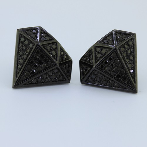 10k gold with black rhodium - black, &