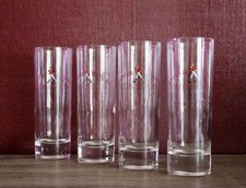 Lot de 4 verres tubes Johnnie Walker bistrot vintage - U