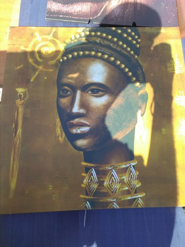 Peinture sur toile tete - tete, femme