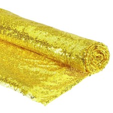Sequin Tissu Jaune, 4 Yards