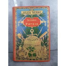 Hetzel Jules Verne seconde patrie cartonnage globe doré dos au phare Voyages ext