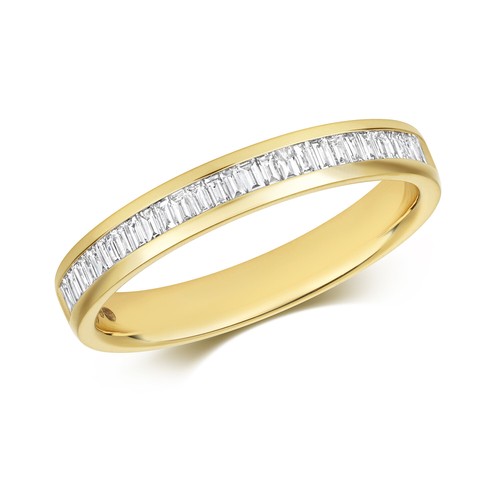 Bague femme semi - pavée, or