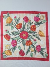 Foulard en soie coquelicot