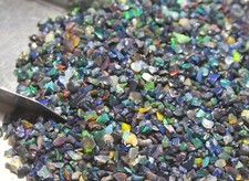 Lot de 100 pièces pierres précieuses brutes en vrac opale noire éthiopienne n...