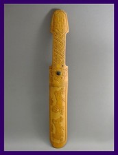 MONGOLIE ! GRAND COUTEAU DE CHALEUR pour pansage du CHEVAL, horse sweat scraper