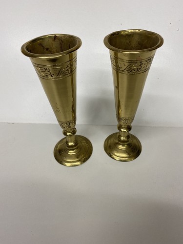 Vintage etched set brass - etched,