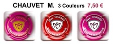 CAPSULES  de   CHAMPAGNE  CHAUVET  Marc  3 couleurs