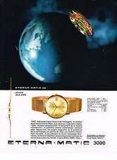 PUBLICITE ADVERTISING  1964  ETERNA-MATIC 3000 montre