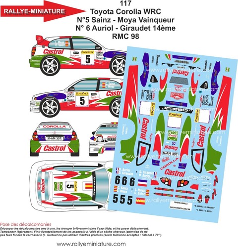 Decals ref 0117 toyota - 0117,