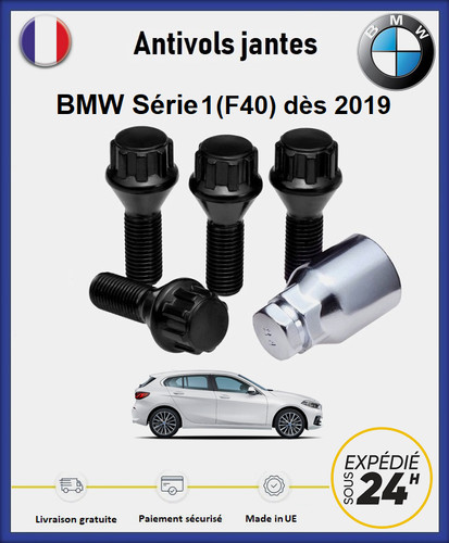 Ecrous antivol roues noir - ecrous,