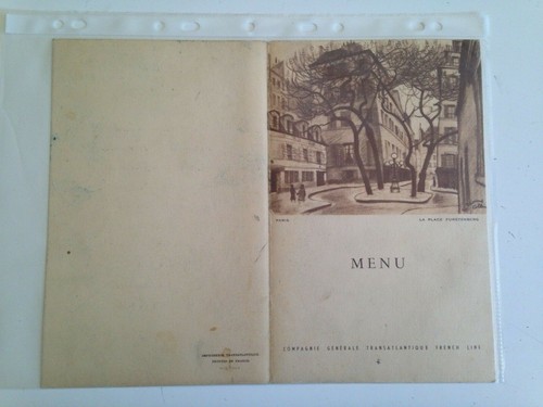Ancien menu paquebot liberté - ,