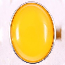 Bague Jade jaune, Réglable, ajustable pour toutes tailles de doigt