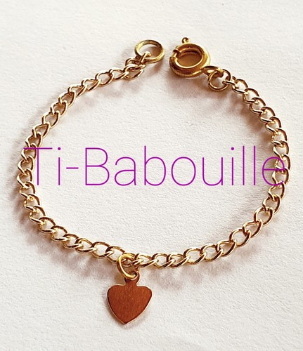 Bracelet chainette coeur - bracelet, et