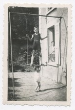Snapshot Photographie vintage enfants jeux balançoire SB293