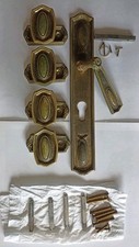 Lot 4 Poignées fenêtre et 1 porte en laiton Massif vintage Style Louis XVI, TBE