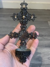 Ancien rare benitier croix de