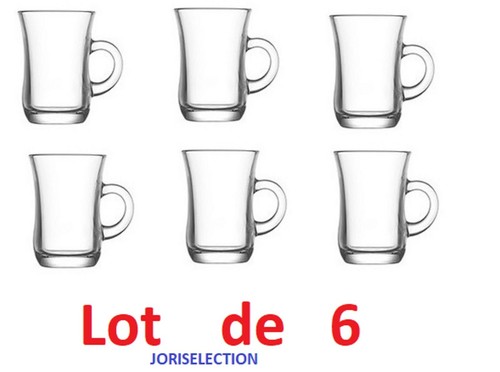Lot verres tasse à - de, 6