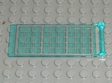 LEGO space port TrLtBlue Flag + Sticker ref 30292pb008 / Set 10213 10231 3368 