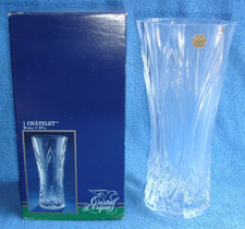 Grand Vase Neuf avec sa Boîte, Cristal d'Arques, Modèle Châtelet, Hauteur: 30 cm