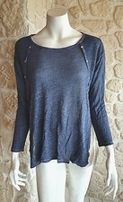 Haut bleu avec petits boutons