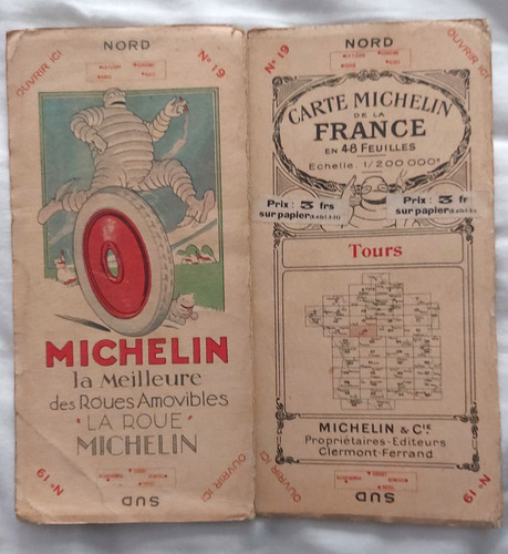 Carte michelin 19 tours - michelin,