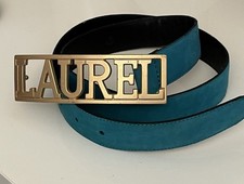 Laurèl MAGNIFIQUE CEINTURE T85 T42 CUIR DAIM TURQUOISE