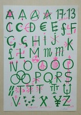 Jacques Villeglé / Alphabet socio-politique / Ed limitée, signée par l'artiste