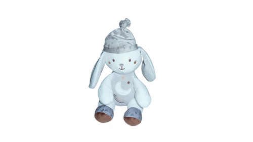 Peluche lapin gris - , blanc