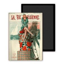 La Vie Parisienne 1927 Femme vacances shopping-Magnet Frigo 54x78mm personnalisé