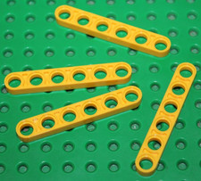 4 x Lego Technic Yellow Liftarm Thin 1x6 ref 32063 set 8457 42082 42043 42131