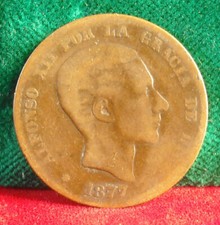Monnaie Coin 1877 10 centimos