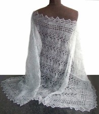 Etole grise claire/ Cadeau original femme/ Etole grise tricotée main a Russie