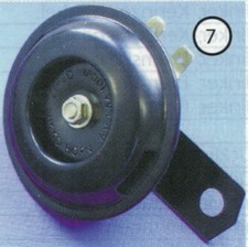 Klaxon 6V/70mm Noir - 7618336