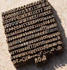 Police de Caractères à dorer 3,5mm fer reliure dorure bronze/laiton ancien cuir~