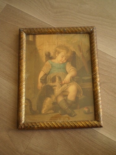Chromo lithographie enfant - lithographie, au