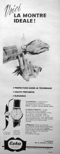 Publicité montres suisse eska - publicitÉ,