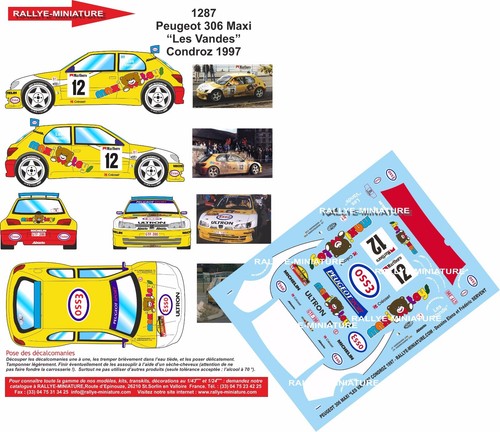 Decals ref 1287 - decals, peugeot