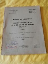 Vintage repair manual rocket launcher M20 1954 TM 9-2000 MAT 1050 French army
