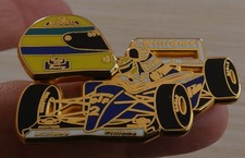RARE BEAU PIN'S F1 FORMULA ONE AYRTON SENNA  WILLIAMS CASQUE 2D