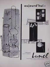 PUBLICITÉ 1959 AUJOURD'HUI LUNEL LUMINAIRE STYLE ET MODERNE - ADVERTISING