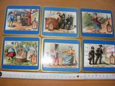 LOT DE 6 SOUS-BOCKS ou DESSOUS DE BOUTEILLE EAU de JAVEL a la CROIX