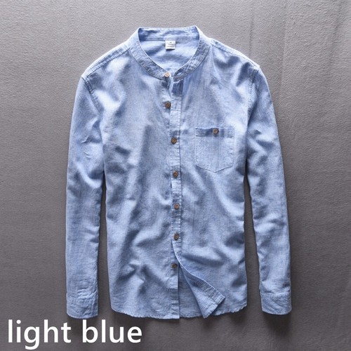 Homme rayé coton lin - homme,