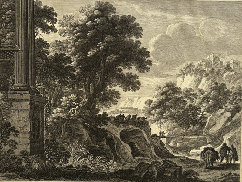 Paysage antique colonnes - antique,