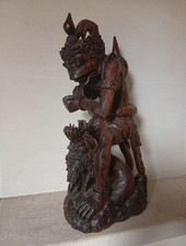 Ancienne statue en bois DRAGON  serpent  divinité. Bali ? Hanuman ? 