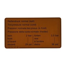 Autocollant indiquant la