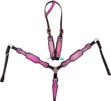 Ensemble d'attache de cheval col de poitrine Western Selle One Ear...