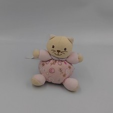 Mini doudou chat rose fleur