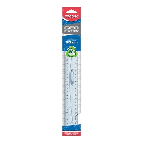 Règle triple décimètre - -,