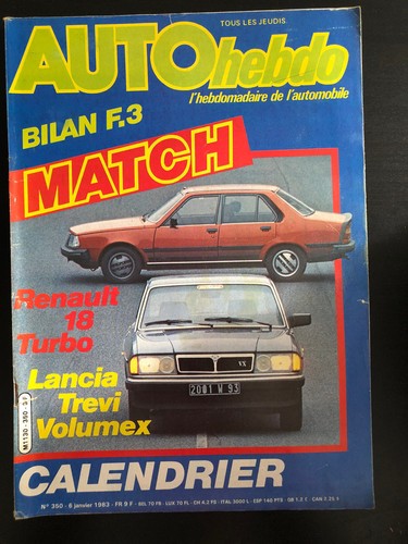 Auto hebdo 350 01 - hebdo, 06/01/1983