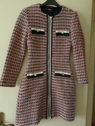 Robe maje tweed rouge - robe, et